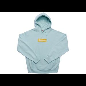 Supreme ice blue box logo hoodie